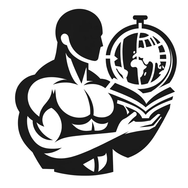 a black and white silhouette of a person holding a globe signifying student of life of spiritual masculinity